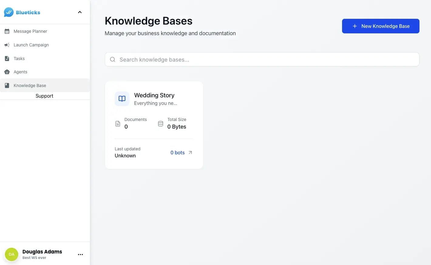 Knowledge Bases Dashboard