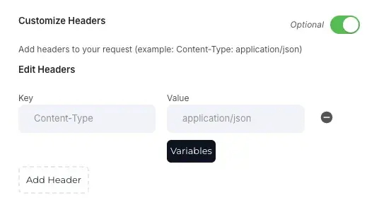 Custom Headers