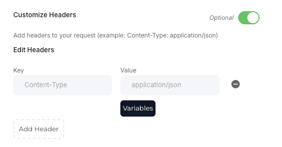 Custom Headers