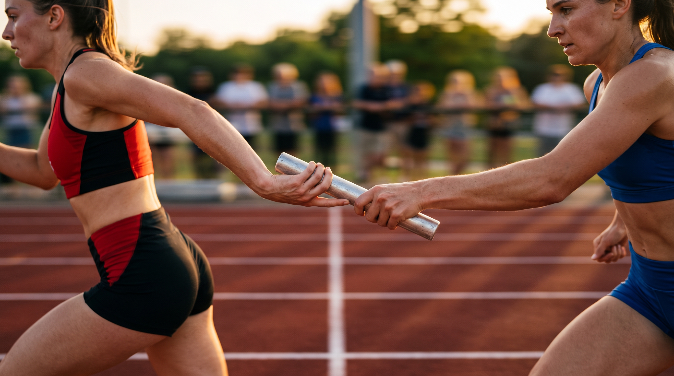 Relay runners handing off a baton, a metaphor for the inbound-to-auto-reply webhook round trip