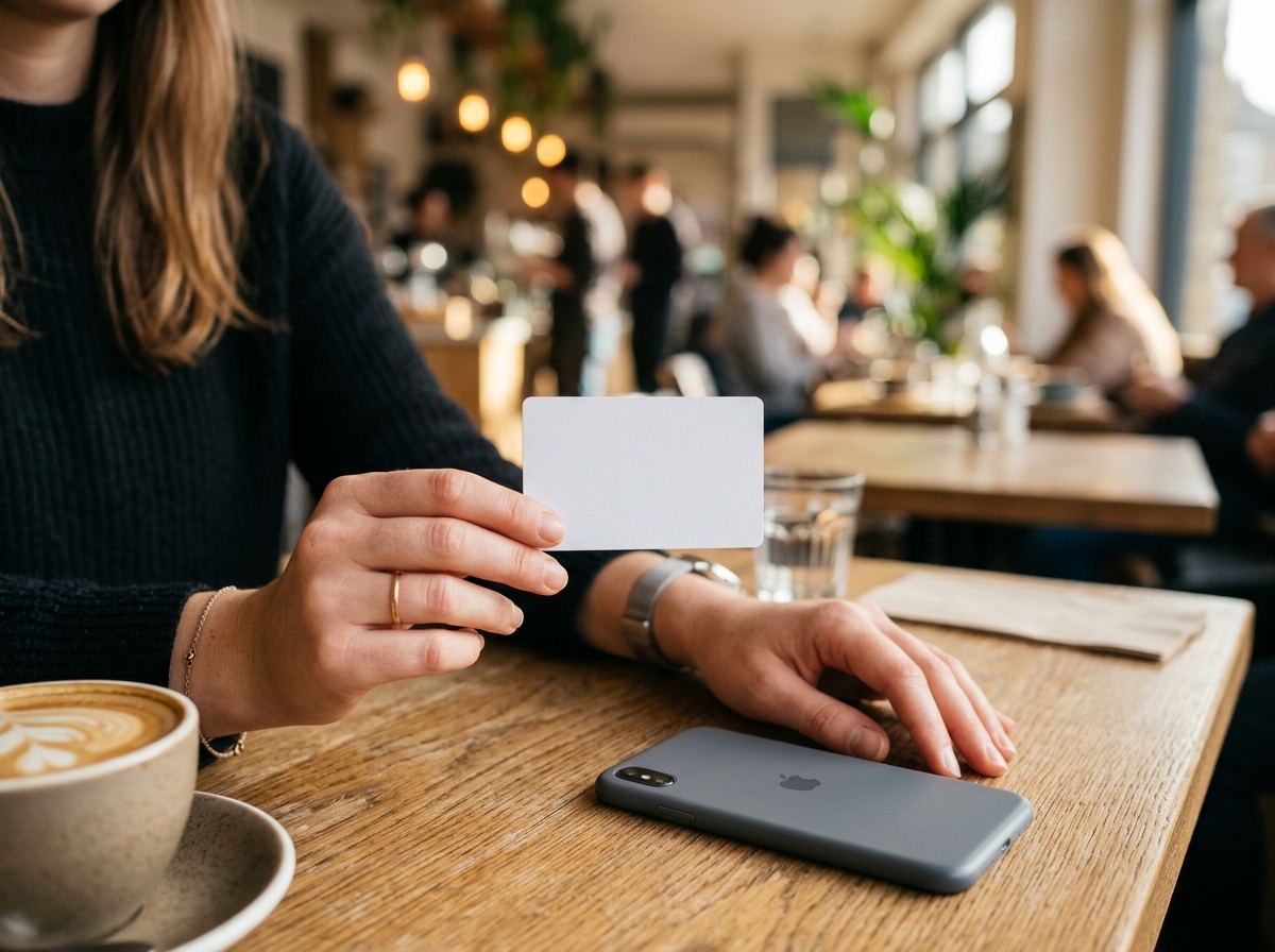 saved contact business card