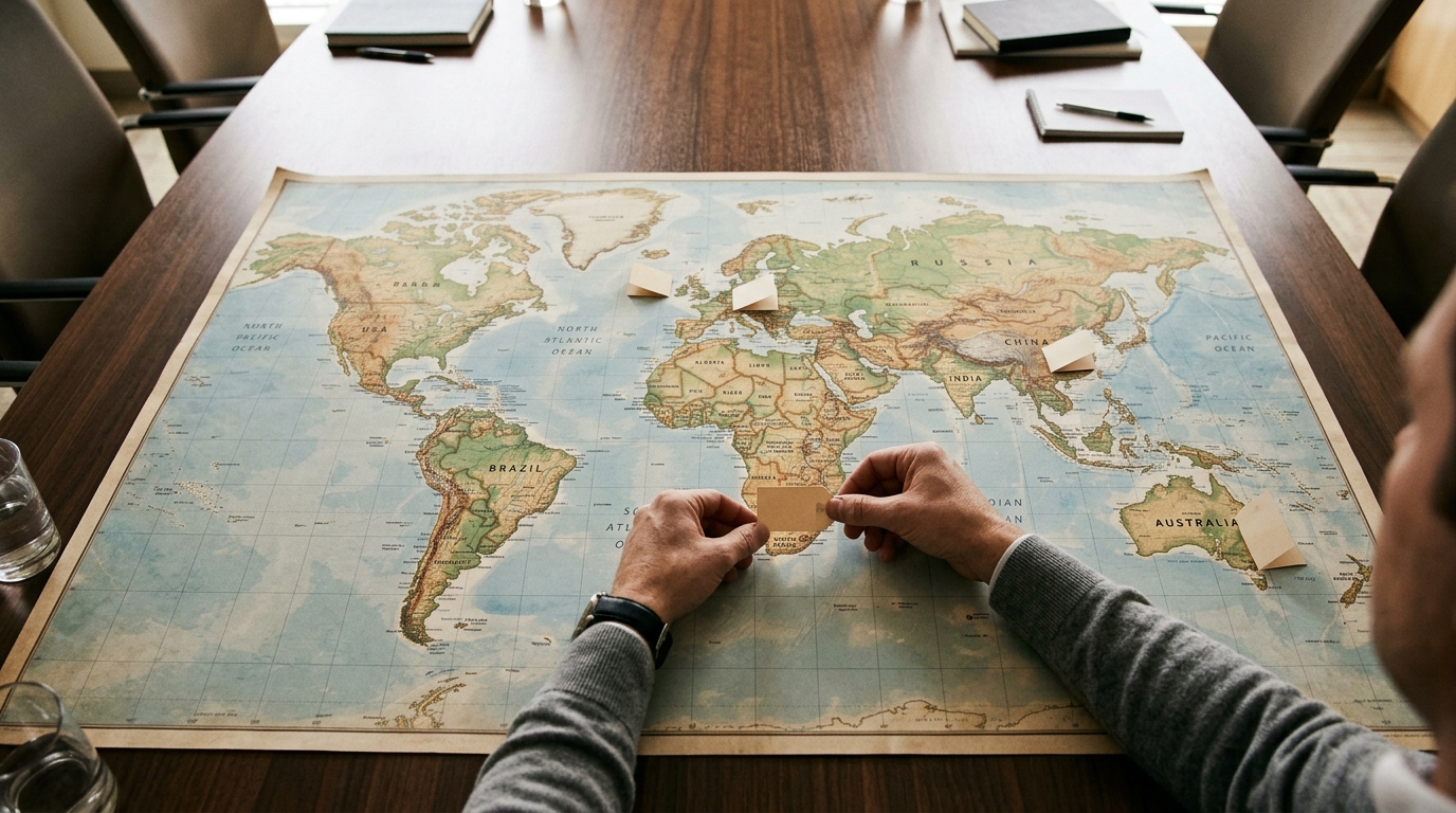 World map with regional cost markers representing WhatsApp API pricing per country